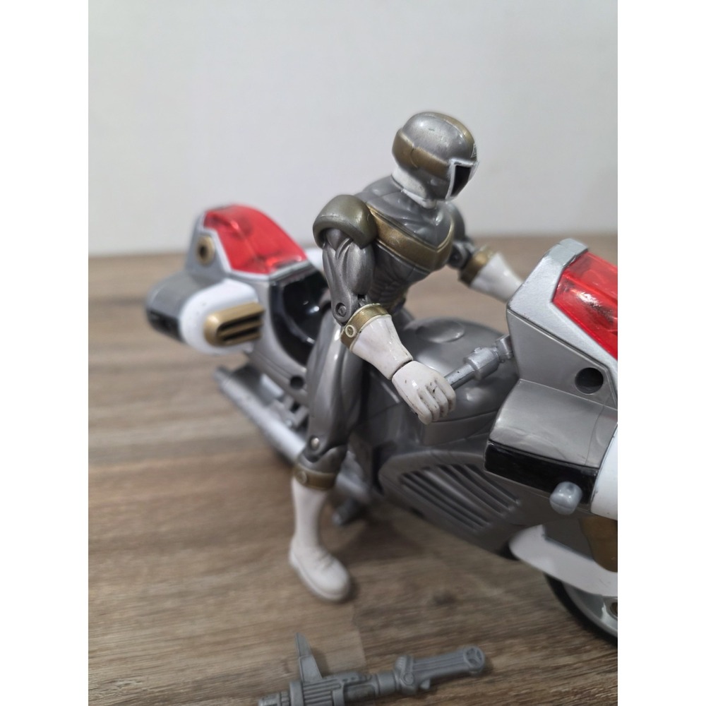 1999 Power Rangers Lightspeed Rescue Titanium Ranger & Lightspeed Cycle & Extras - Picture 2 of 13